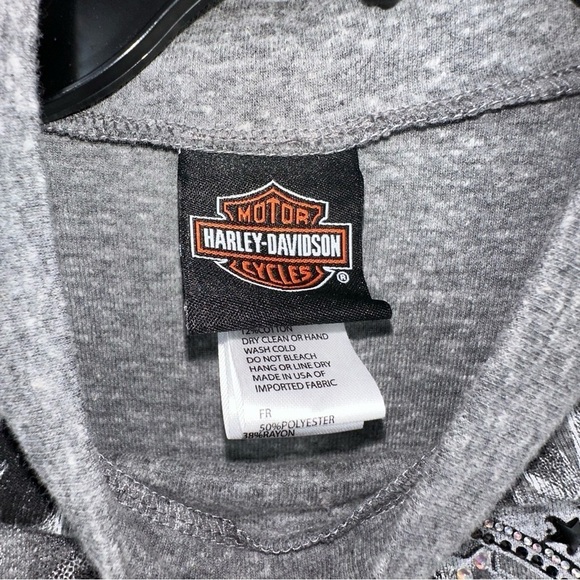 Harley Davidson Women’s Gray Shirt Size M - Picture 3 of 7